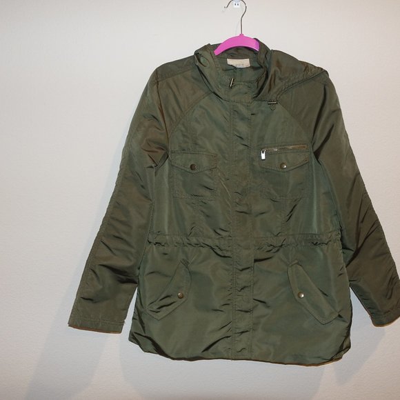 LOFT BRAND RAIN JACKET W/ HOOD - Picture 1 of 9